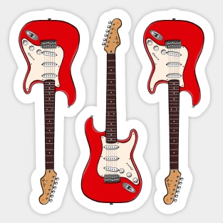 Triple Fiesta Red Stratocaster Sticker